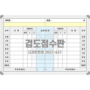 [디자인번호 2022-637] 검도점수판검도대회보드 대회점수판