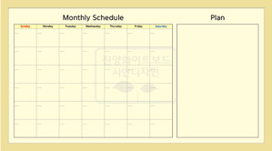 9894 월간계획표 Monthly plan 월중행사